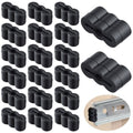 20Pcs Drawer Stoppers Slide Bumper, Rubber Drawer Slides End Stoppers Replacement Parts, Black Drawer Stoppers for Dresser Cabinets Kitchen Furniture Wardrobes