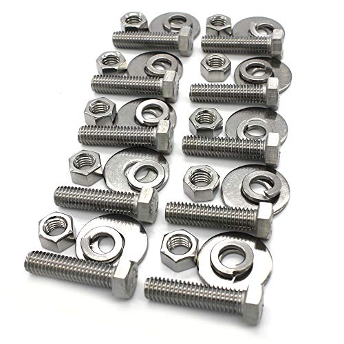 Fullerkreg 5/16-18x1-1/2 Stainless Steel Hex Head Screws Bolts Kit - size: (10 Sets) 5/16x1-1/2"