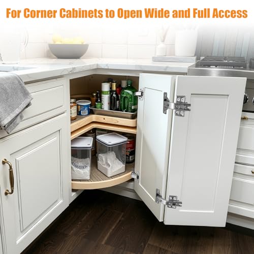 HBL' 165°& 135° Lazy Susan Cabinet Hinges, Two Doors Corner Cabinet Hinges - size: 2 Set