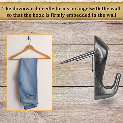 Push Pin Picture Hangers, 30 PCS Thumb Tacks for Wall Hanger, Decorative Picture Hooks for Hanging Things, Small Double Deaded Wall Hooks for Bulletin Board (Black) - style: Black