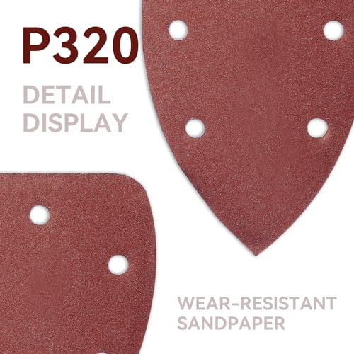 60 Pcs 320 Grit Mouse Sandpaper, Aluminum Oxide Mouse Sanding Pads - size: 320 Grit