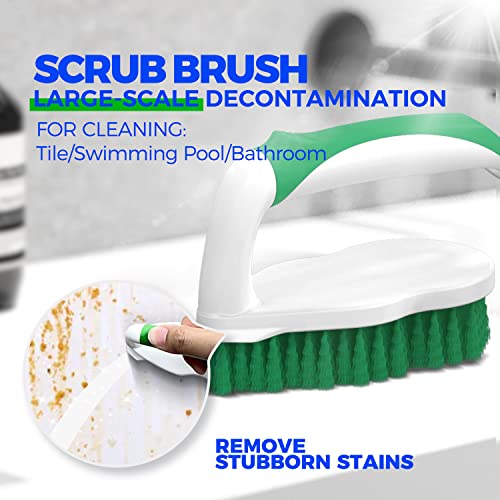Holikme 7 Pack Cleaning Brush Scrub Brush Kitchen Brush for Floor,Green - color: Green