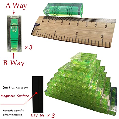 Small Bubble Level rectangle Three Line Horizontal Pearl 522015 - size: Rectangle 521815
