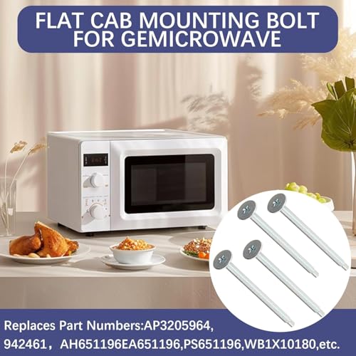 4PCS Under Cabinet Microwave Mounting Kit, Universal Microwave Mounting Bolts Replacement for Samsung, GE, Whirlpool, Kenmore, Maytag Microwaves, Microwave Cabinet Mounting Kit