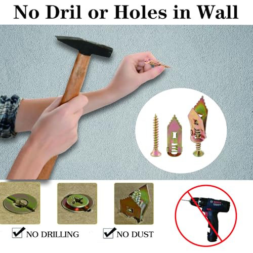 400pcs Self Drilling Drywall Anchors and Screws, 4 Sizes Metal Wall Anchors