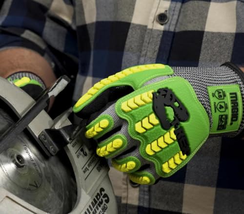 MAGID T-REX HPPE Construction Impact Gloves, ANSI Level A5, 6 Pair - size: 10/XL, style: 6 Pair