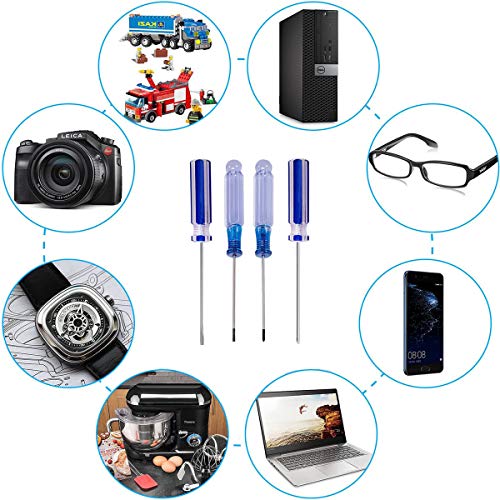 small screwdriver tool flat head and Phillips ((PH0/PH00) used to repair toys, musical instruments, microphones loose screws - color: Blue