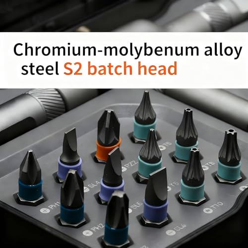 Asnish 24 in1 Magnetic Screwdriver Set Mini Precision Screwdriver Set - color: Black-gray, size: 24 In 1
