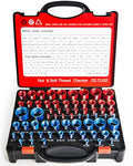 66 Pcs Nut and Bolt Thread Checker, 34SAE/32Metric Thread Gauges