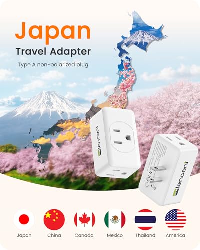 LENCENT 2 Prong to 3 Prong Outlet Adapter, Wall Plug Extender - size: 4 Pack
