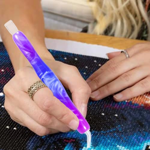 Praise V Do Diamond Painting Art Pick Dot Drill Pen Kit Tool Accessories StylusPurpleBlue - color: Purple Blue