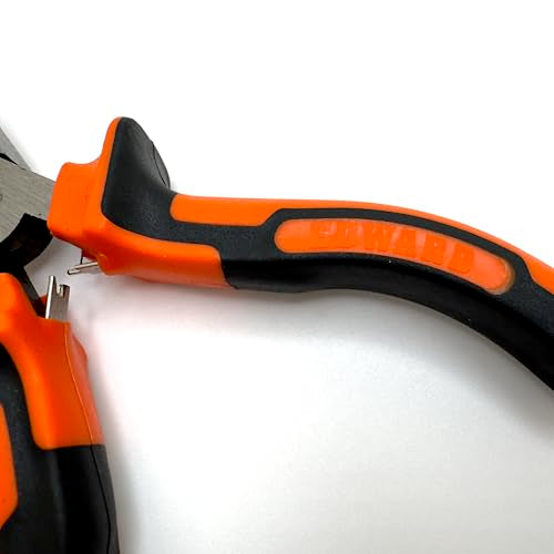 Edward Tools Pro-Grip 6" Needle Nose Pliers - Carbon Steel Jaws - Spring Loaded Design for Easier Use - Ergo Soft Handle with Safety Ridge - Long Reach for Home, Fishing, Jewelry, Crafts (Pack of 2)