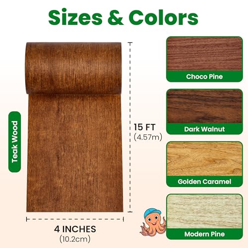ECOHomes Wood Grain Repair Tape (Teak Wood, 4 Inch x 15 Feet) - color: Teak Wood, size: 4 Inch By 15 Ft
