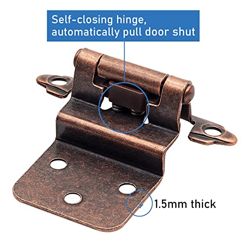 Donanim 6 Pack (3 Pairs) 3/8 Inch Inset Hinges Oil Rubbed Bronze - color: Oil Rubbed Bronze, size: 6 Pack (3 Pairs)