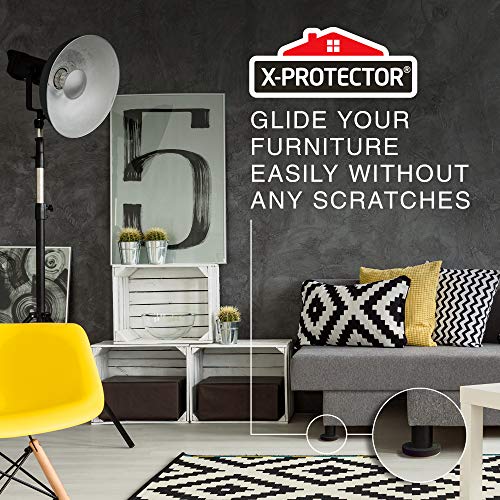 X-Protector Furniture Sliders - 8 PCS 3 1/2" Moving Pads for Any Flooring - size: 8 PCS 3.5", Any Surface