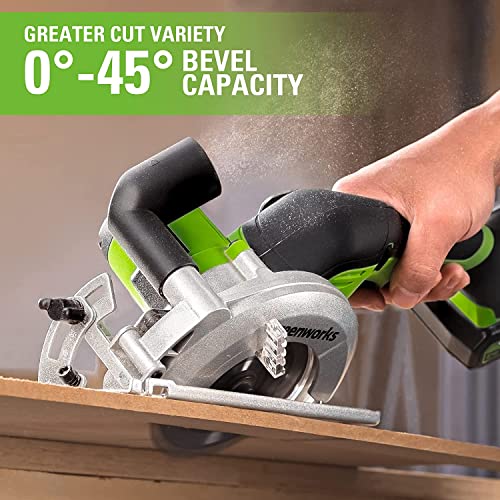 Greenworks 24V Brushless 4-1/2" Compact Circular Saw (6,500 RPM). Tool Only - size: 4-1/2", style: Tool Only