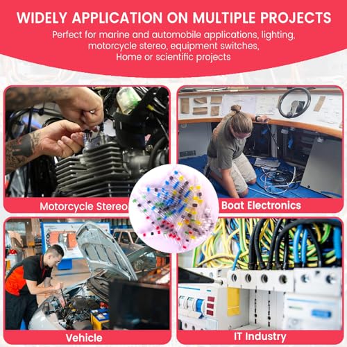130 PCS Red Heat Shrink Butt Connectors,22-18 AWG, Self Soldering Butt Connector, Waterproof Solder Seal Wire Connectors, Butt Splice Wire Terminals for Automotive Marine Boat - size: AWG 22-18 (Qty: 130)