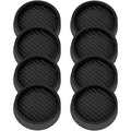 2X2 Round Rubber Caster Cups, Non Slip Furniture Pads - 8 Pack - color: Black, size: 2” 8pcs