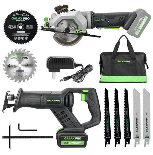 GALAX PRO Cordless Circular and Reciprocating Saw Combo Kit - style: 4-1/2"Cordless Circular Saw Combo Kit