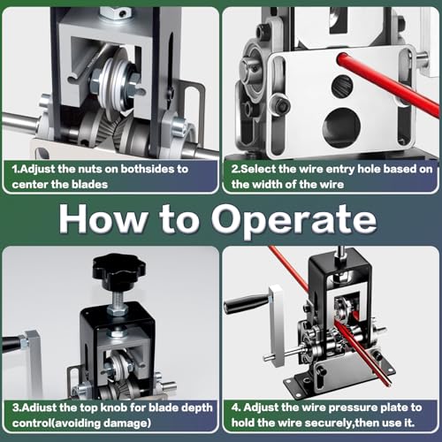 Manual Wire Stripping Machine, Gauge Wire 0.06-1" - size: small size