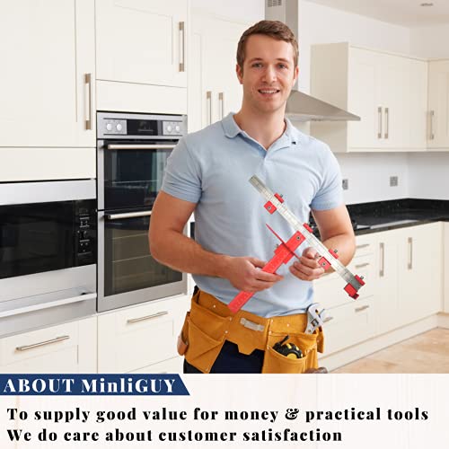 Cabinet Door Handle Jig for Hardware Mounting with Φ5mm& Φ4mm Drill Guide