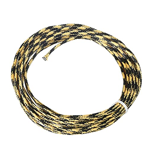 Othmro 5m/16.4ft PET Expandable Braid Cable Sleeving Flexible Wire Mesh Sleeve Black Yellow,for Power Cord Audio Video Cables Protecting from Pets Chewing - color: Black, size: 3mmx5m