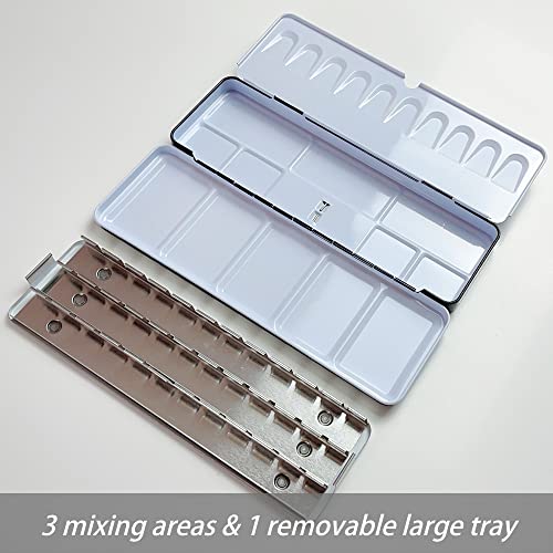 FCLUB Empty Watercolor Tin Palette for Holding 36 Half Pans or 21 Full Pans - style: Empty Tin Box (36)