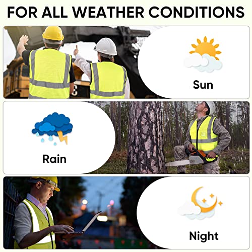 TICONN High Visibility Reflective Safety Vest for Men & Women, ANSI Class 2 - color: Yellow, size: Small