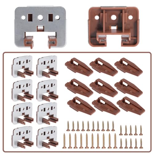 5Pcs Drawer Slide Track Guide Glide with Drawer Guide Metal Backing and Drawer Stop for Center Mount Drawer for Dressers for Nightstand for Rite-Trak I 168 Drawer Slide Systems - style: 5Pcs w/metal backing