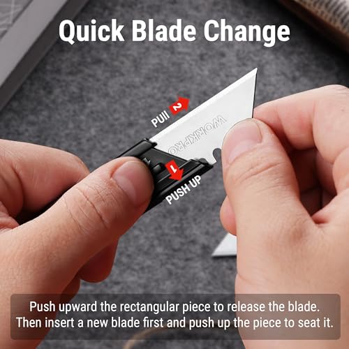 WORKPRO Folding Utility Knife, G10 Handle, Green - style: Green-G10 Handle(1 pack)