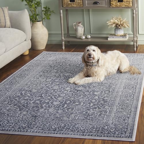 SAFAVIEH Reflection Area Rug 4x6, Dark Grey & Cream RFT670B - color: Dark Grey/Cream, size: 4' x 6' (Rectangular)
