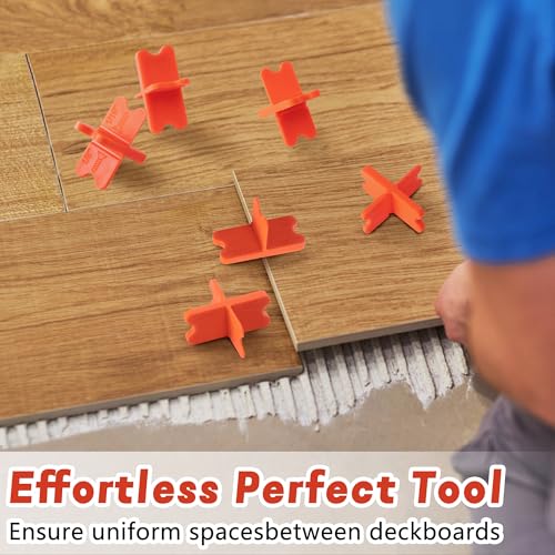 8 Pcs ABS Deck Spacer Tool, 4 Thicknesses Orange Deck Board Spacers - color: Orange-8