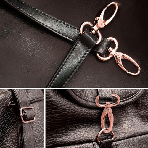 Purse Hardware for Bag Making 1 Inch Buckles for Straps-18 Pcs Rose Gold Swivel Clasp Snap Hooks D Ring Slider Buckles for Bag Purse Strap Dog Collar Making Supplies - color: Rose Gold-18pcs-1 Inch