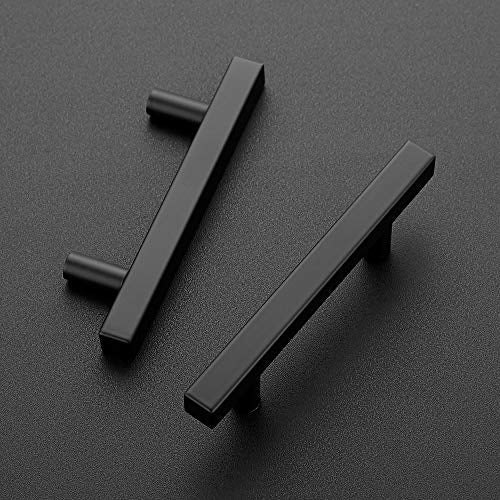 Ravinte Matte Black Square Cabinet Hardware Pulls 3 Inch 30 Pack - color: Black, size: 3 Inch Hole Center
