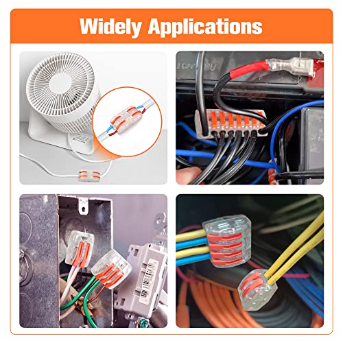 150PCS lever wire Connectors Kit with 2/3/4/5 Conductors