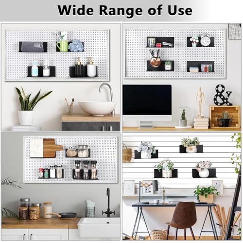 Kokone 6 Pack Magnetic Pegboard Shelves for Storing/Displaying, 10x4.3 in - color: Without Edges