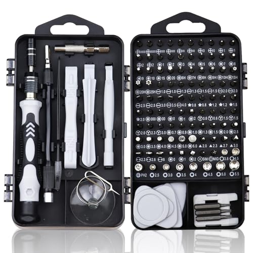 122 in 1 Precision Screwdriver Set Magnetic Professional Computer Repair Tool Kit Small Electronic Screwdriver Set for Phone, PC, Watch, Game Console, Tablet, Camera, Modding, and DIY Projects