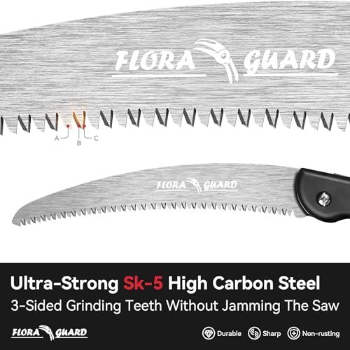 FLORA GUARD 10-Inch Folding Hand Saw - color: Red, size: 10 Inch