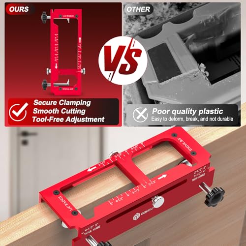 Door Hinge Jig, Door Hinge Template Kit for Router, with Door Lock Kit - style: With Plastic Door Lock Kit