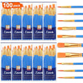 ESRICH 100PCS Paint Brushes, Paint Brush for Acrylic Painting - color: Blue, size: 100