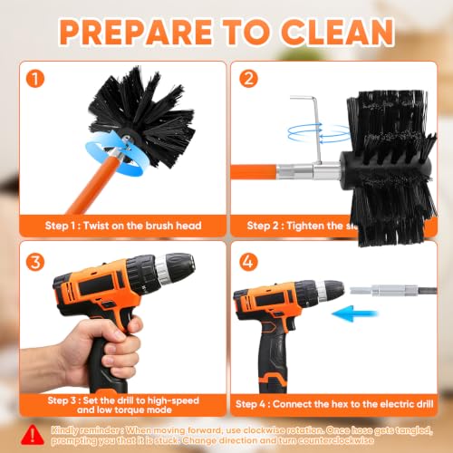 17FT One-Piece Flexshaft Dryer Vent Cleaner Kit