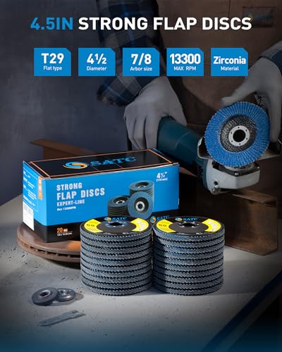 S SATC Flap Disc 20PCS Angle Grinder Disc 60 Grit Flap Disc 4-1 2 Inch Zirconia Alumina Type 29 - style: 60 Grit