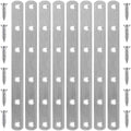 8 Pcs Straight Bracket Flat Braces 6 Inch Stainless Steel Straight Mending Plates for Wood, Heavy Duty Repair Fixing Joining Brackets with Screws - size: 8 PCS-6 inch