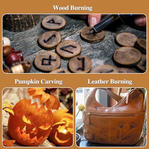 62Pcs Wood Burning Tips, Professional Wood Burning Pen Tips & Stencils Set