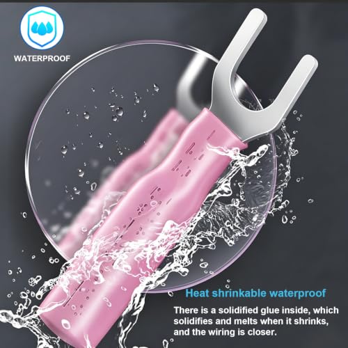 Tnisesm 120PCSHeat Shrink Connectors,Waterproof Crimp Terminals Auto&Marine - color: 120PCS
