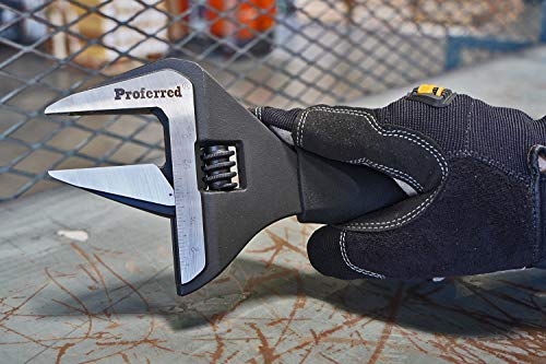 Plumbing Adjustable Wrench, Black Phosphate Finish, 4 Available Size Options 6-inch, 8-inch, 10-inch, 12-inch - T08004 - size: 12-Inch
