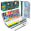 Artecho 50-Color Watercolor Paint Set, Compact Travel Tin Case - style: 50 Colors