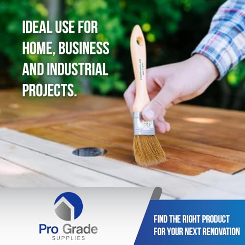 Pro Grade - Chip Paint Brushes - 96 Ea 1.5 Inch Chip Paint Brush | Natural bristle, wood handle | Bulk Pack | For Furniture & Varnish | Cabinets, Fences, Decks