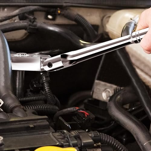 PRIDE&CRAFT 4-Piece Flex Head Ratchet Set, 1/4", 3/8", 1/2" Drive, 3/8" Stubby, 72-Tooth, Socket Wrench Quick Release Reversible Design, Swivel Head Ratchet, Chrome Alloy Made, EVA Organizer - style: 4pc Flex Head