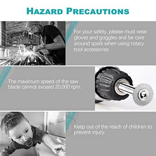 5PCS Rotary Drill Saw Blades,with 2PCS 1/4" Hex Shank,HSS Saw Disc Wheel - style: 7PCS(2*Hex Shank+5*Blades)
